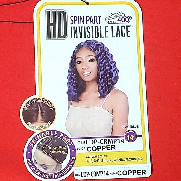 Motown Tress HD Lace Front Crimp Wig-14 inch (Color Available: Copper) - Picture 4 of 15